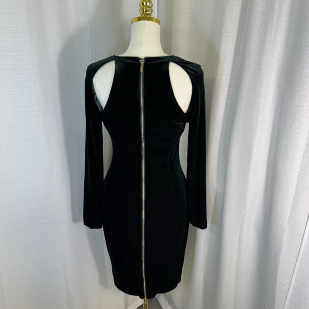 NWOT House of CB Women's Denara Green Velvet Dress Large Bodycon Cut Out Party - Picture 7 of 16